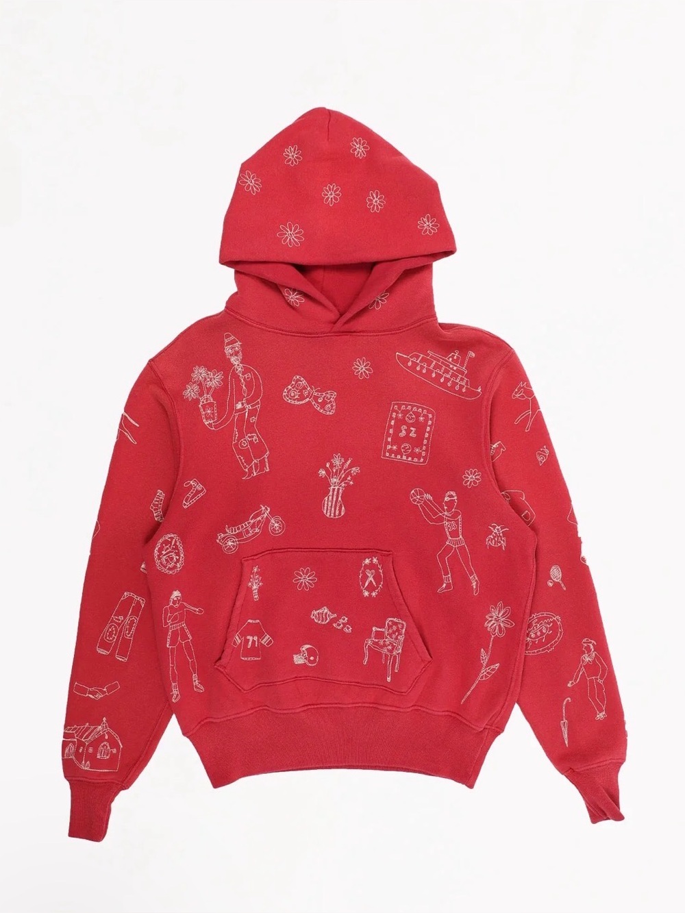 Samuel Zelig Commune Hoodie Medium Brice James Bad Year Embroidered USA